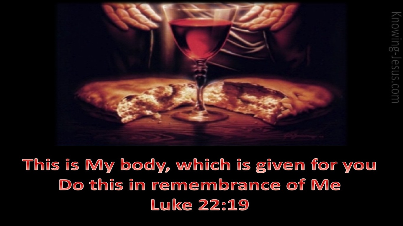 Luke 22:19 Do This In Remembrance (black)